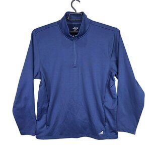 Mens BCG Navy Blue 1/4 Zip Pullover Sweatshirt 100% Polyester Activewear Size XL